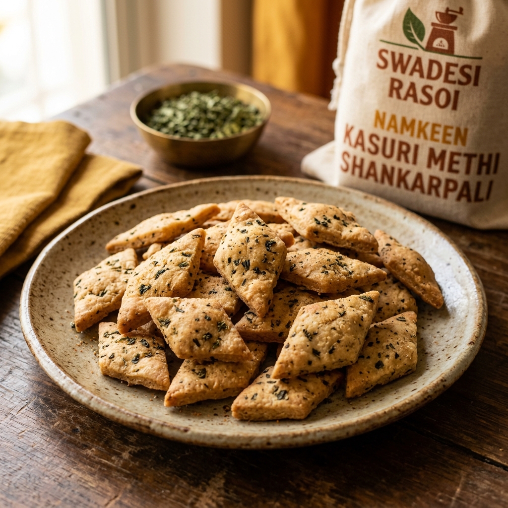 Namkeen Kasuri Methi Shankarpali